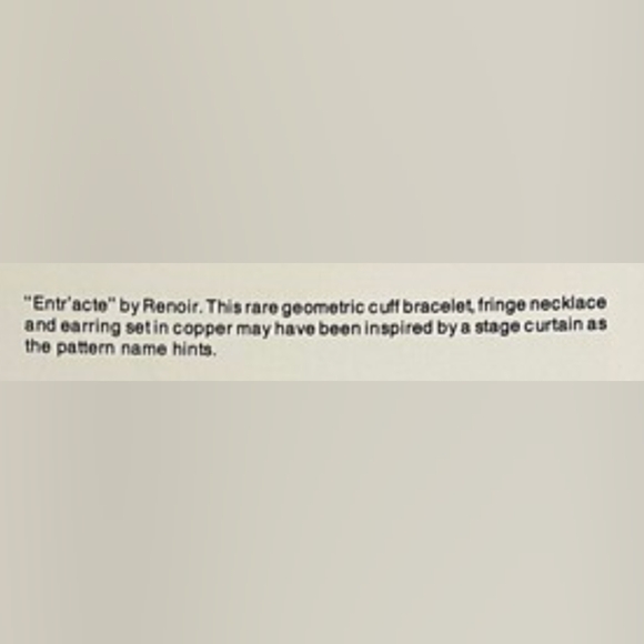 Vintage *Rare* Renoir Entr'acte Design Copper Cuff - Picture 11 of 12